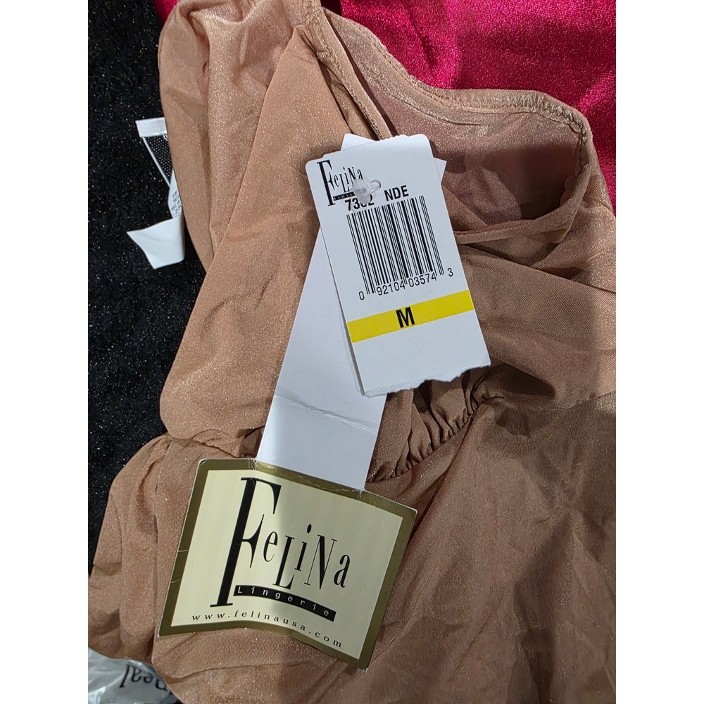 Vintage Y2K Romantic NWT Felina Tan V-Neck Sexy Camisole Top Adjustable Straps M - Picture 5 of 6